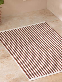  Hebden Striped Bath Mat Pecan