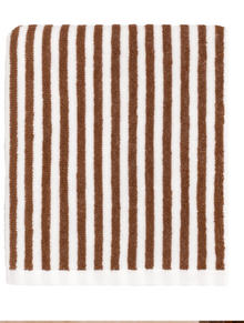  Hebden Striped Bath Towel Pecan 100 x 150 cm