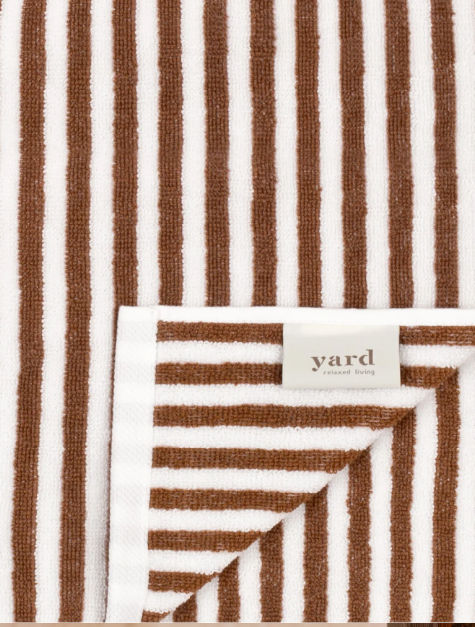 Hebden Striped Towel Pecan 70x130 cm