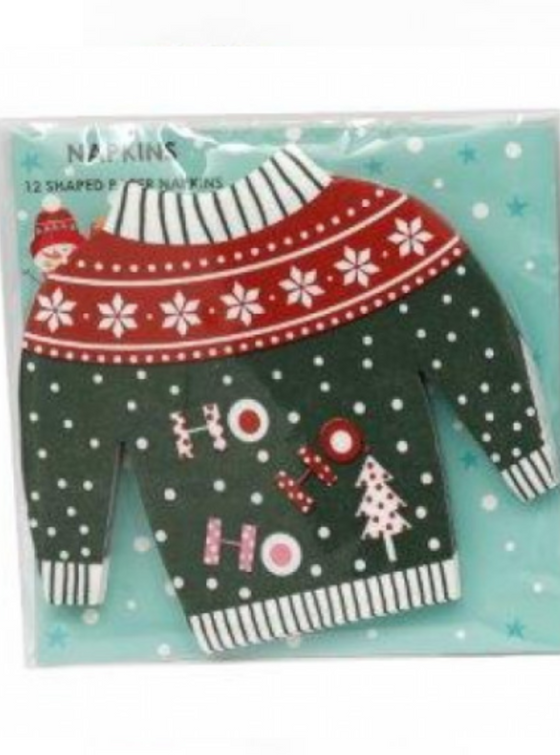 Packs of Twelve Christmas Jumper Napkins