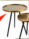 Large Round Gold Leaf Side Table