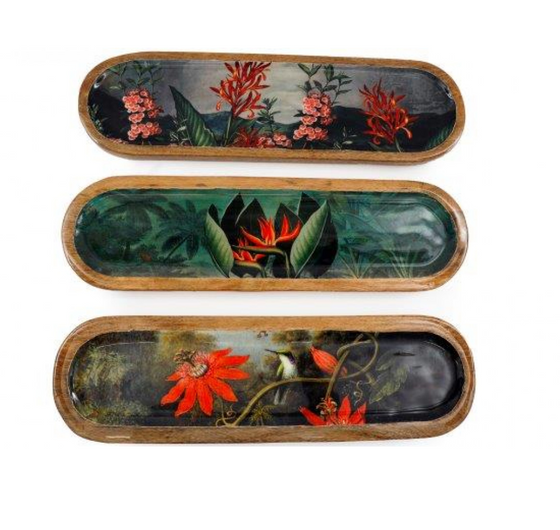 Madagscar Enamel Rounded Tray