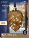 Micro 15 Led Pinecone Brown