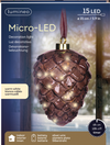 Micro 15 Led Pinecone Maroon