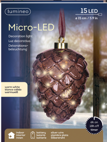  Micro 15 Led Pinecone Maroon