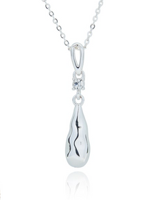  Molton Droplet Silver Plated Necklace