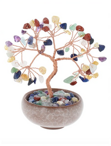  Ornate Chakra Tree Mixed Quartz