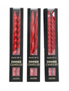 Pack of Two Red Shiny Candles