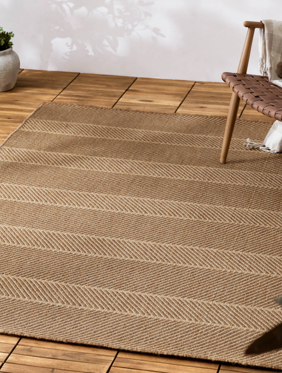 Pentle Jute Effect Indoor/Outdoor Rug Natural - Natural / 120 x
170cm