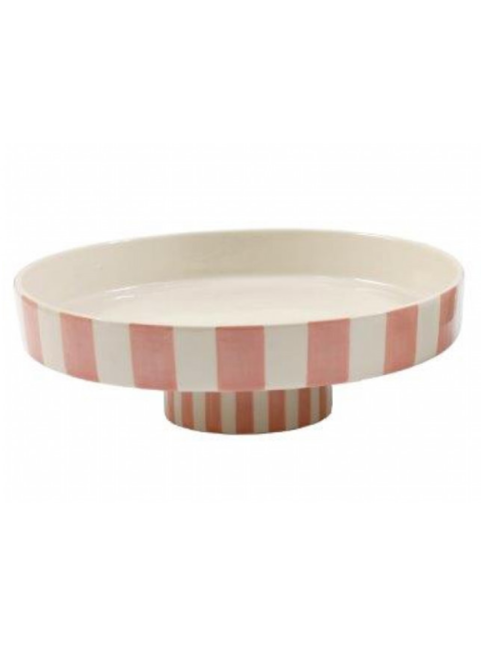 Pink Cabana Stripe Cake Stand