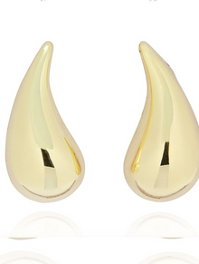  Raindrops Droplet Gold Plated Earrings