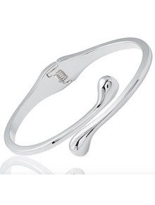  Raindrops Droplet Silver Plated Bangle