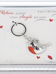  Robin Appear Keyring Silver