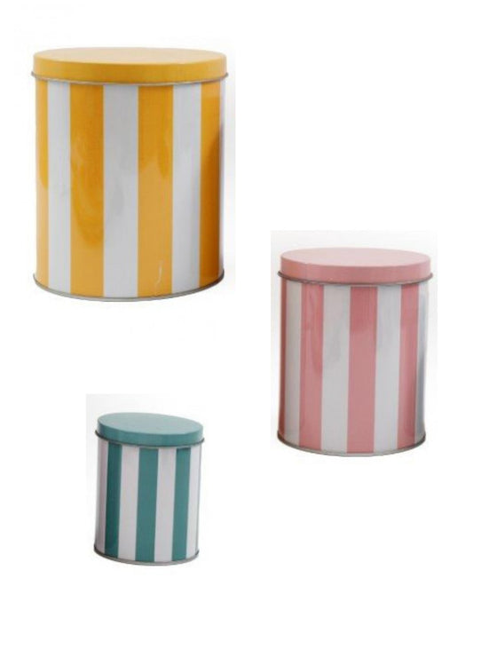 Set Of 3 Cabana Tins