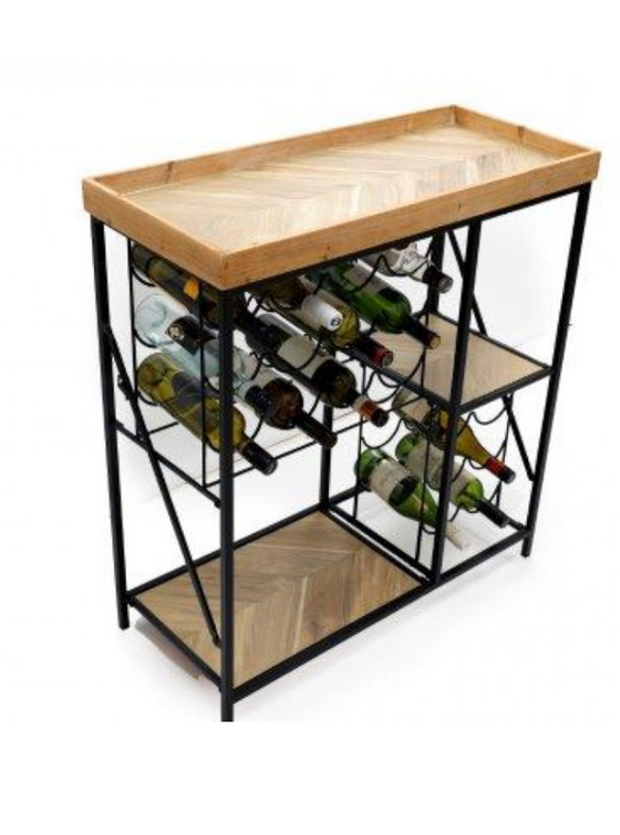 wine rack side table