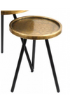 Small Round Gold Leaf Side Table