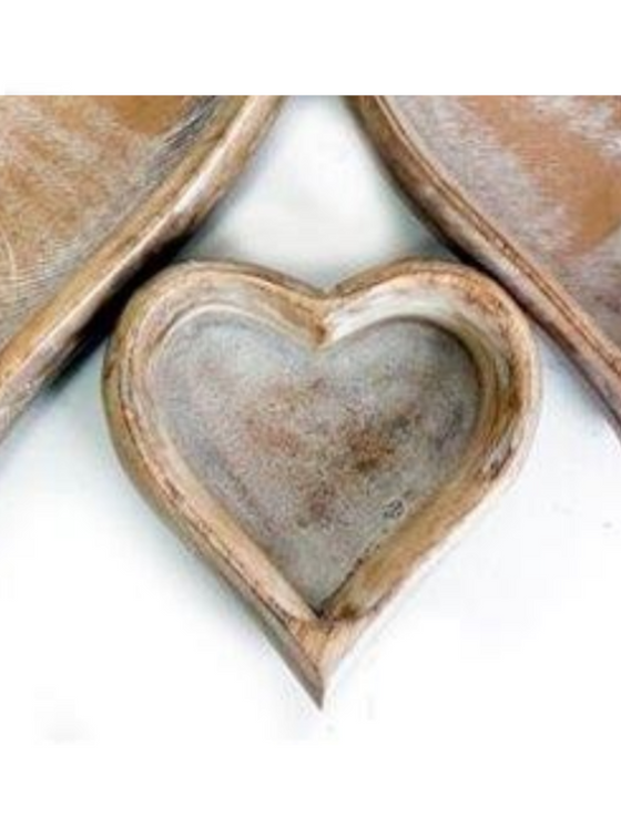 decorative trays wooden heart
