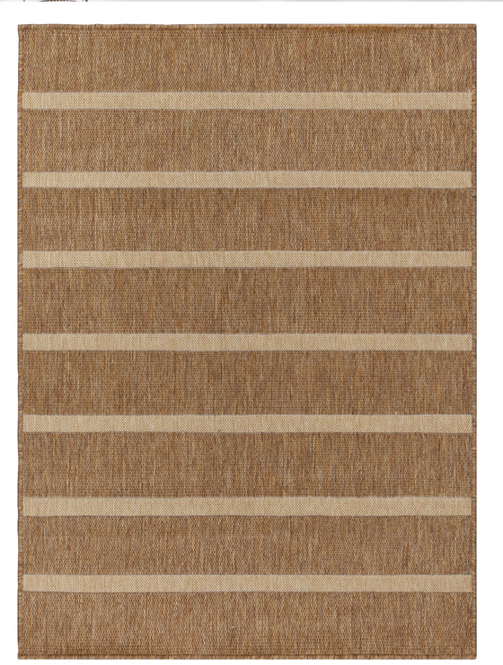 Tala Striped Jute Effect Indoor / Outdoor Rug Natural
