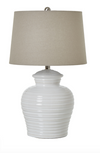 ceramic pot lamp with linen shades