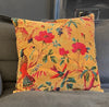 Amber Bird of Paradise Velvet Cushion Cover