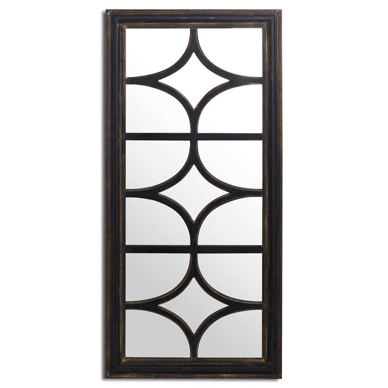 Diamond Effect Large Black Wall Mirror