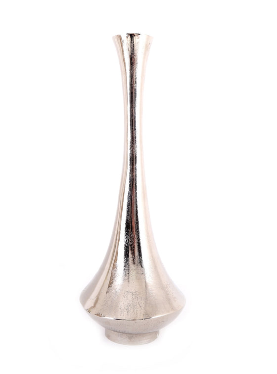 Flute Shaped Vase Silver