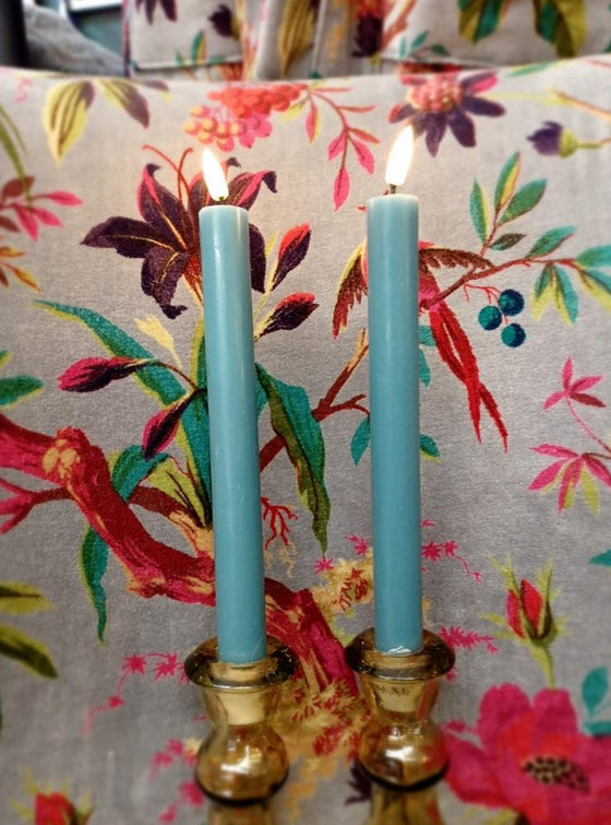 Jade Set Of 2 Tall Dinner Candles