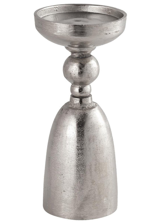 Large Pillar Silver Candle Holder