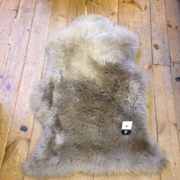 Long Wool Sheepskin Rug | Large Taupe