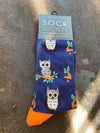 Owl Socks blue