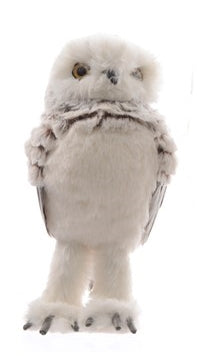 Plush Feather Owl LOOKING STRAIGHT