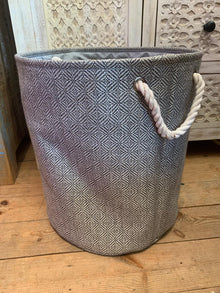  Large Round Grey Woven Laundry Basket