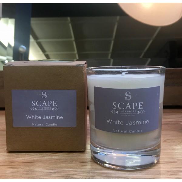 organic soy candle, vegan candle, Scape Interiors Natural Organic Candle  Vegan | White Jasmine