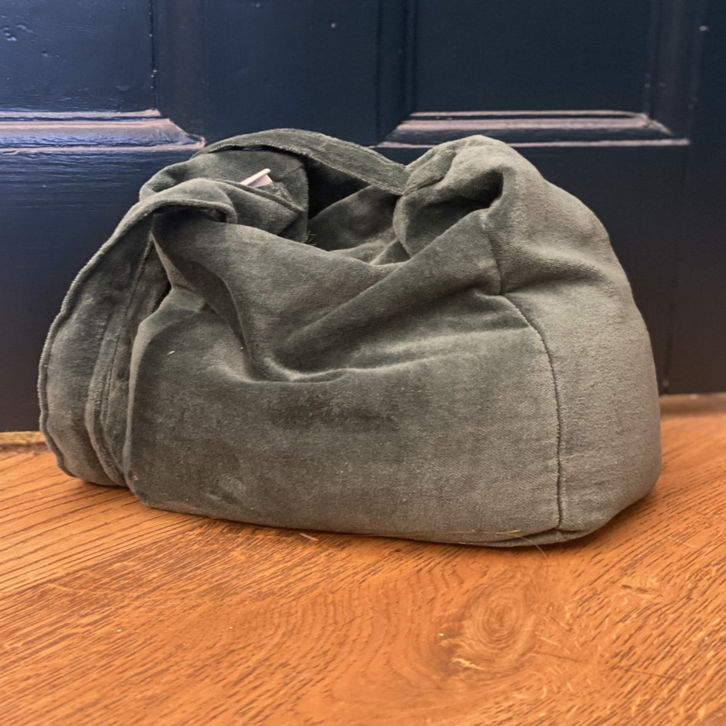 Velvet Door Stopper Bottle Green