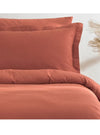 Waffle Double Duvet Set Red Clay