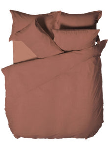  Waffle Double Duvet Set Red Clay