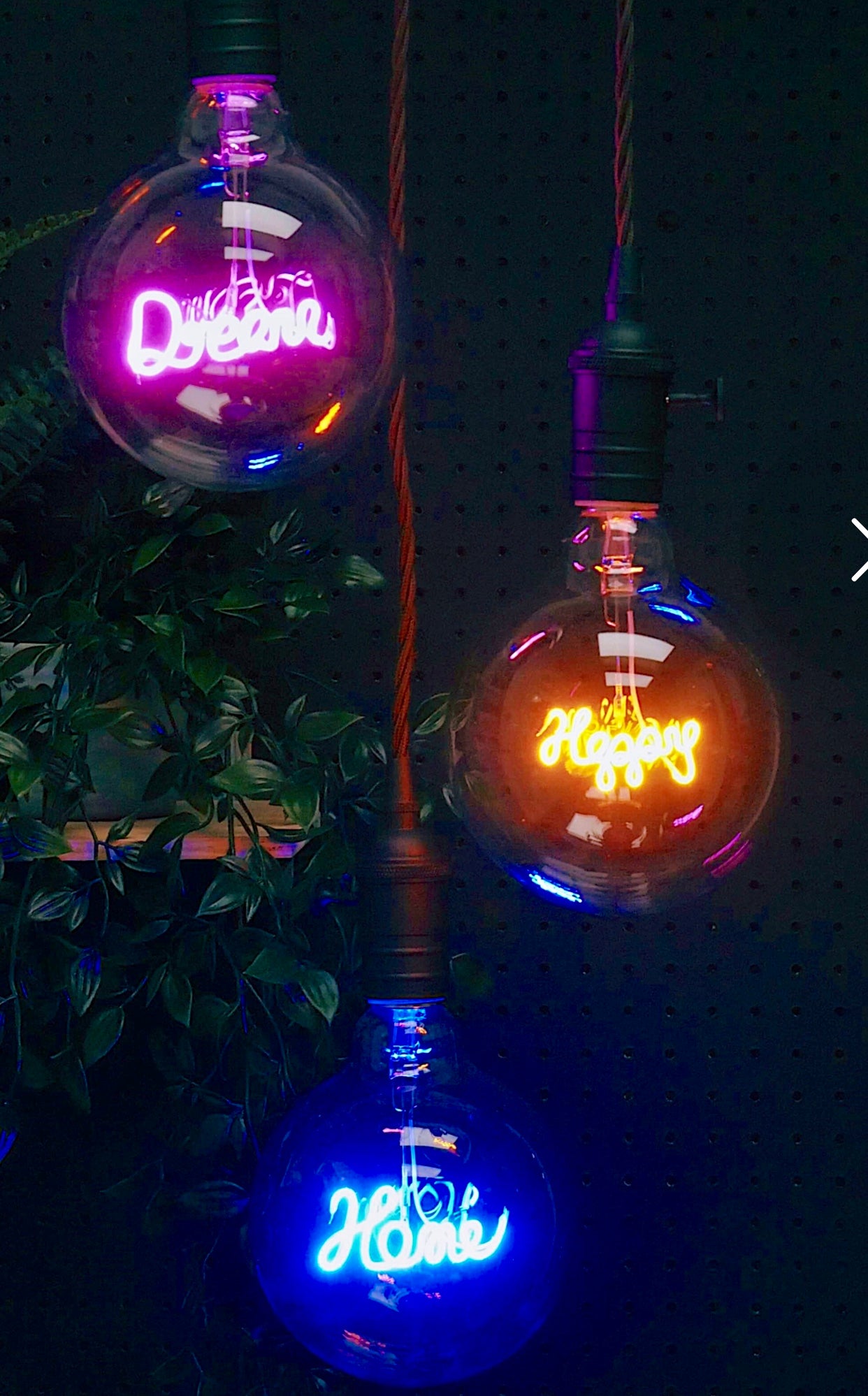Blue LED Filament Bulb HOME dream signage light
