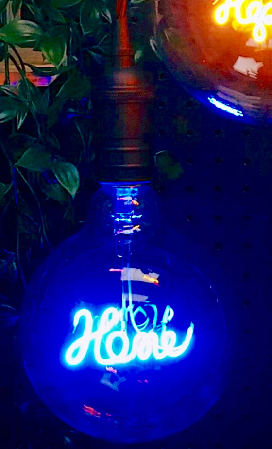 Blue LED Filament Bulb HOME signage light