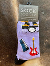 purple Musical Instrument Socks