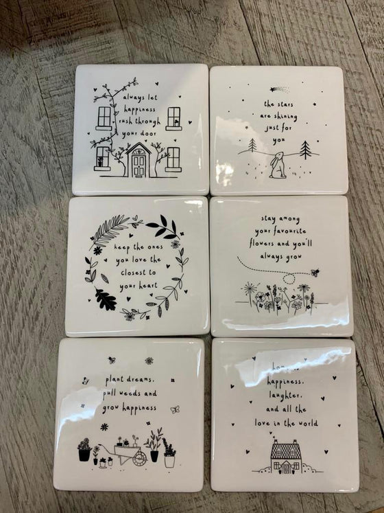 Sentiment Coaster Keep The Ones You Love White