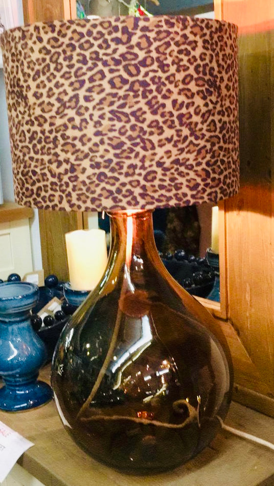 Glass Garaffa Bottle Lamp Smoked Glass, table lamps, lighting, home furniture shop